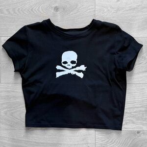 Black Skull crop top
